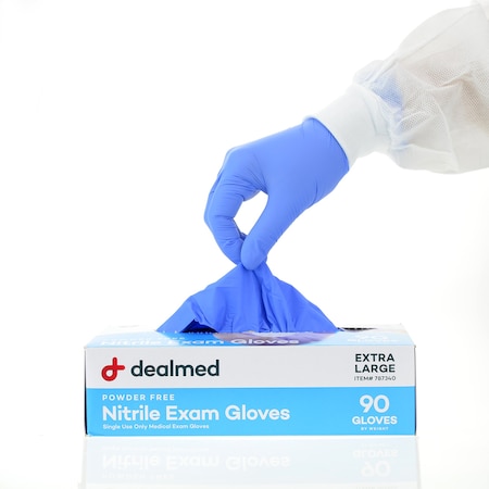 Dealmed Disposable Gloves, Nitrile, Powder-Free, XL, 900 PK, Blue/Violet 787340